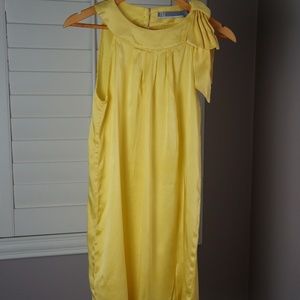 Nu Collective Satin Dress in Canary Yellow